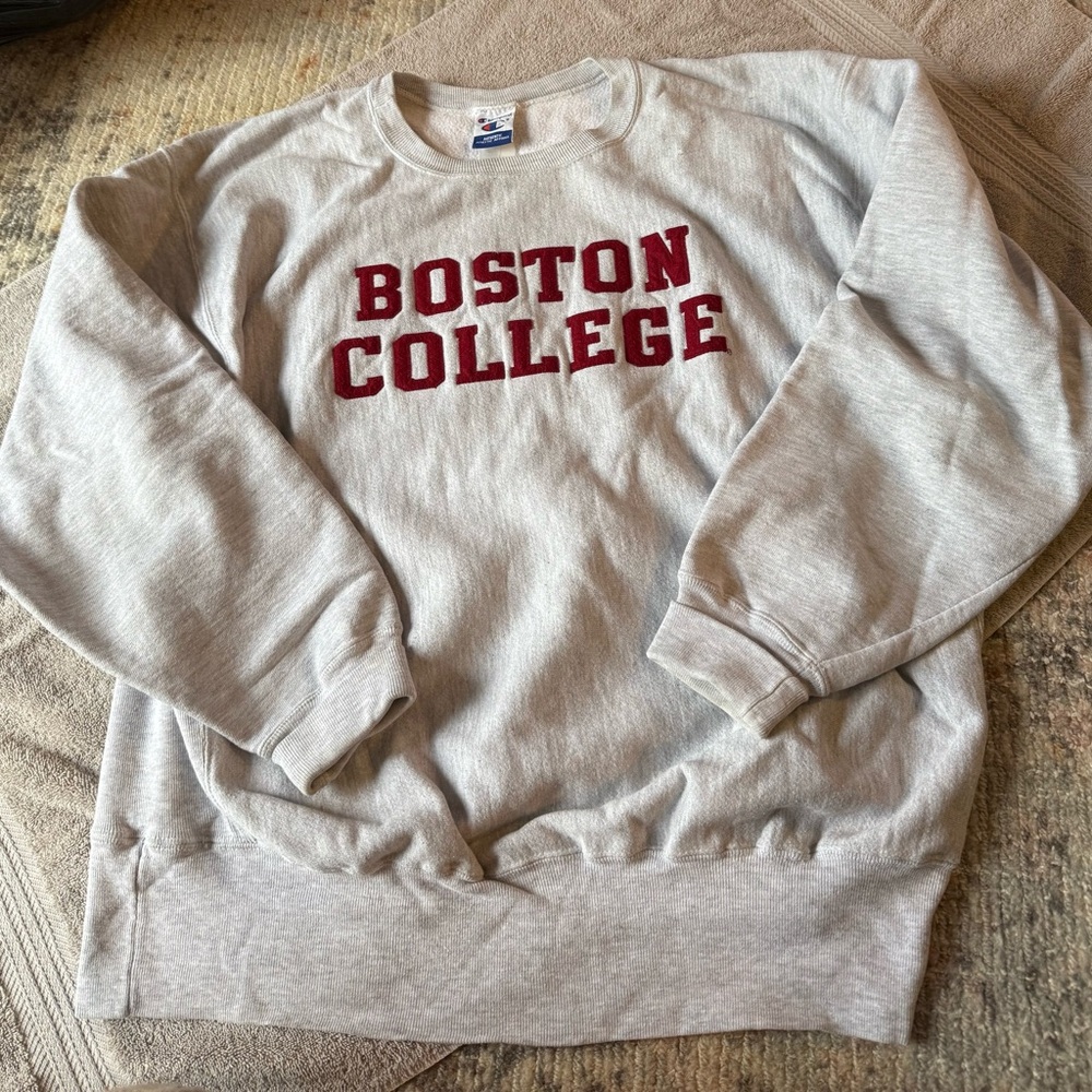 Champion Gray Boston College Men's Sweater